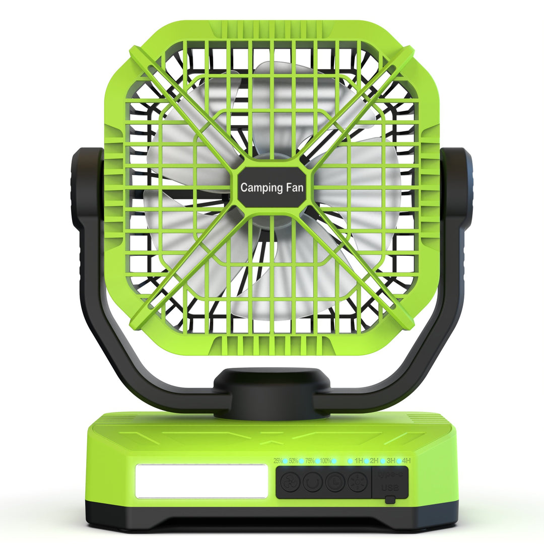 Portable Rechargeable Camping Fan with LED Light Stornfield