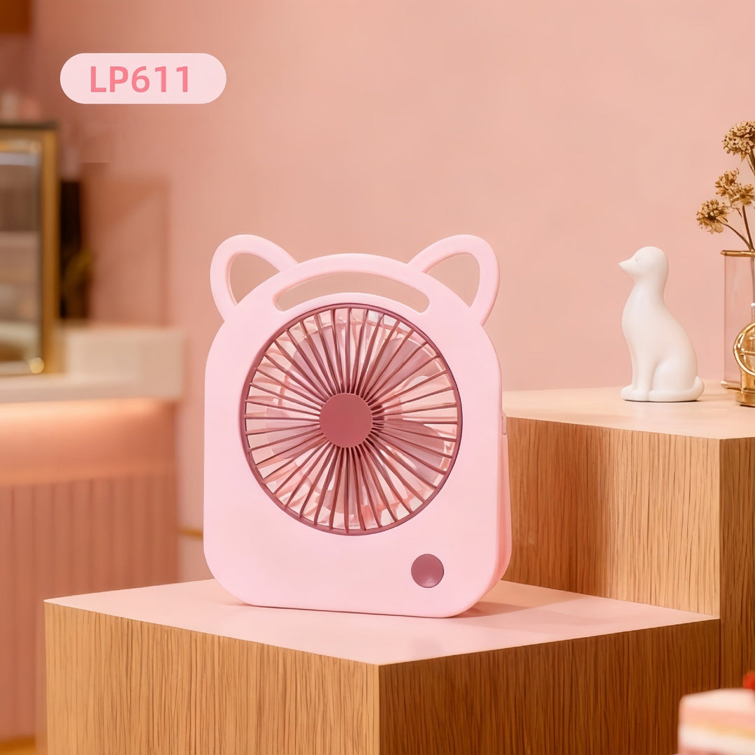 Ladies Portable Mini Hand Fan with Playful Animal Design Stornfield