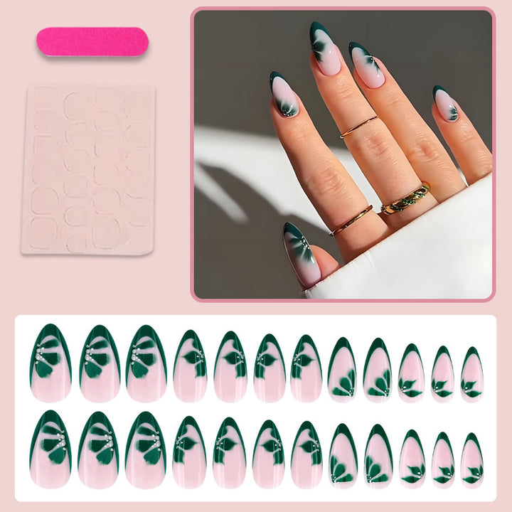 Artifical nails with elegant flower design Stornfield