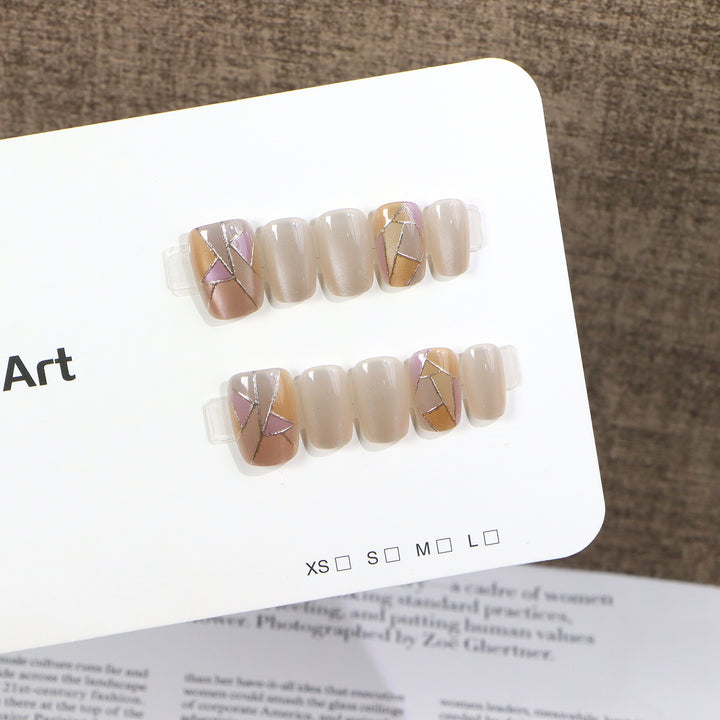 Geometric Pattern Press-On Nail Set Stornfield