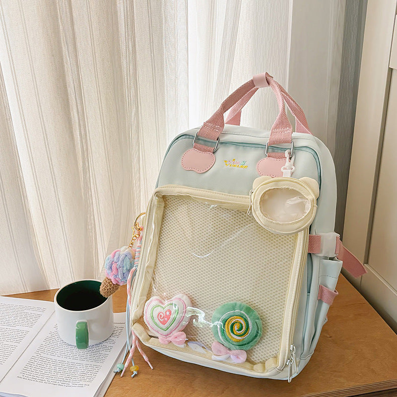 Versatile Multi-Functional Backpack with Decorative Patches Stornfield