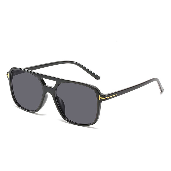Square Frame Sunglasses with Unique Lens Cut Stornfield