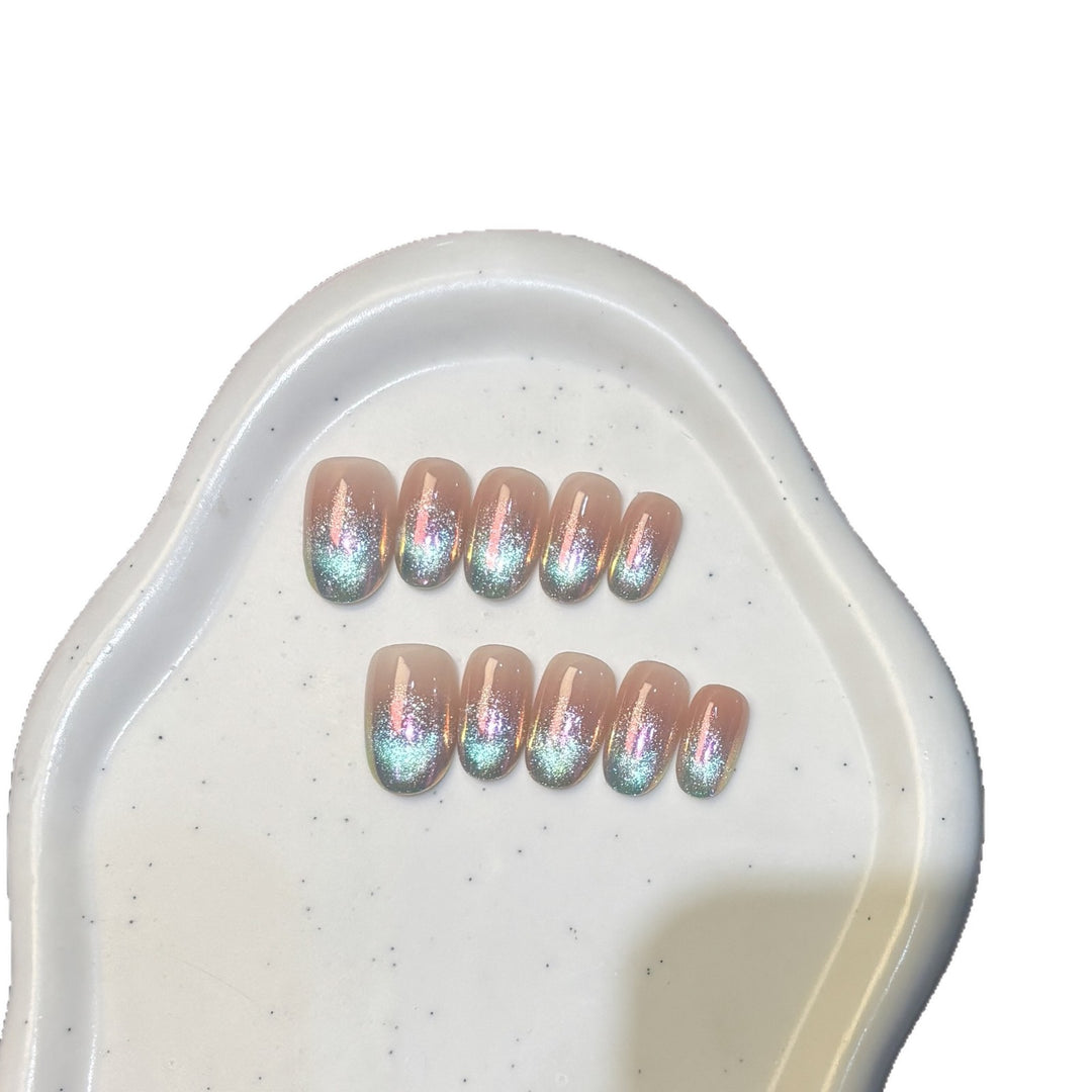 Artificial nail tips with shimmering ombre effect Stornfield