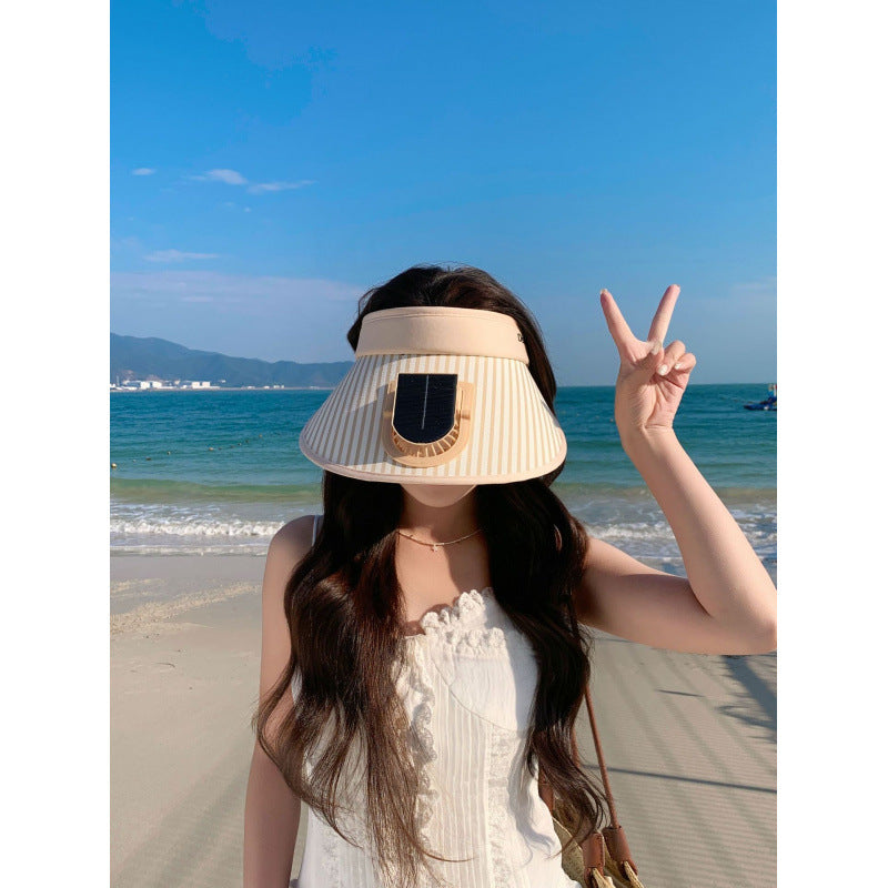 ’s sun protection visor with integrated solar panel, wide brim and adjustable headband Stornfield