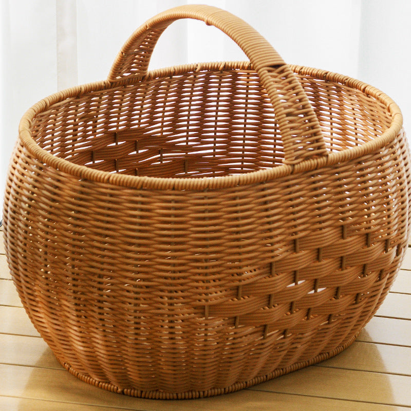 Handwoven Storage Basket with Handle Stornfield