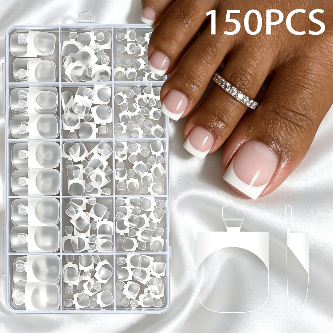 Premium French Tip False Nail Set Stornfield
