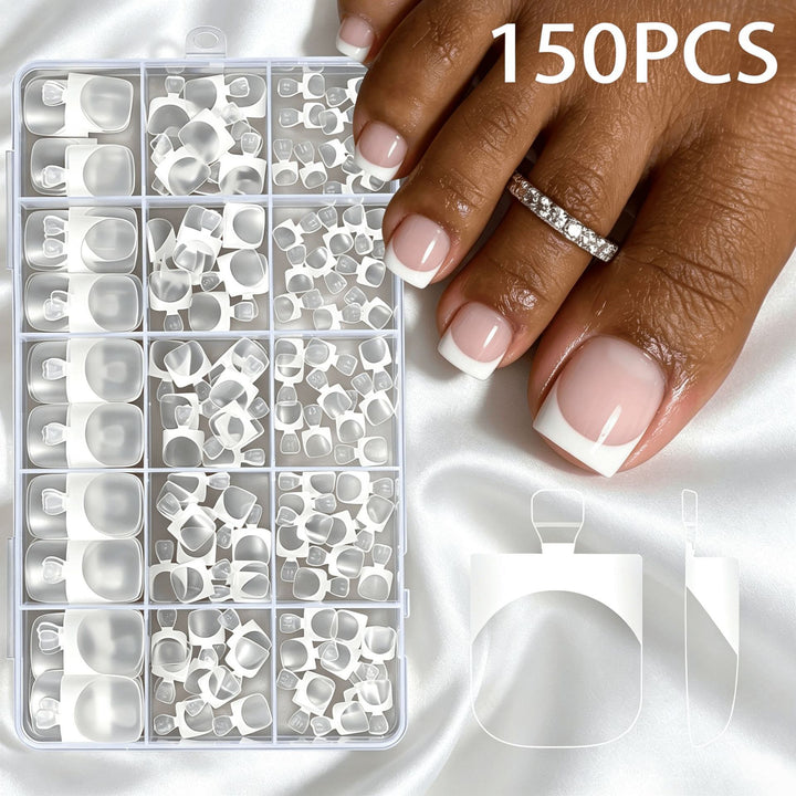 Premium French Tip False Nail Set Stornfield