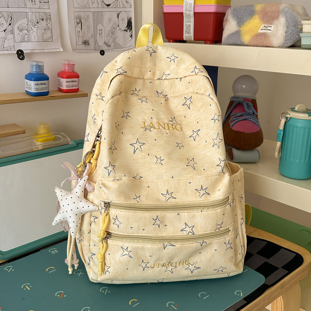 Star-Patterned School Backpack Stornfield
