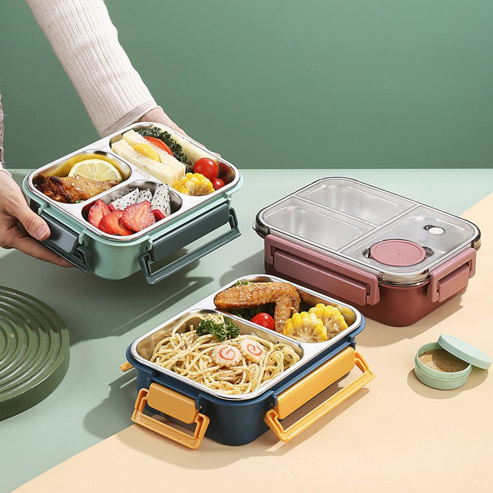 Stainless Steel Bento Box with Leak-Proof Lid