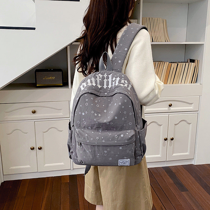Versatile Star-Patterned Casual Backpack Stornfield