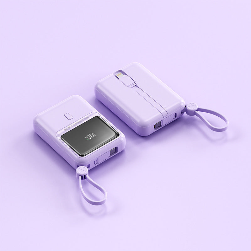 Compact power bank with integrated charging cable and digital display Stornfield