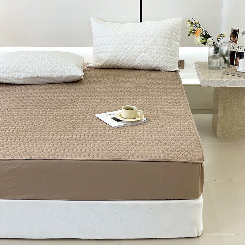 Quilted Fitted Mattress Protector Pad with Deep Pocket and Breathable Microfiber Top