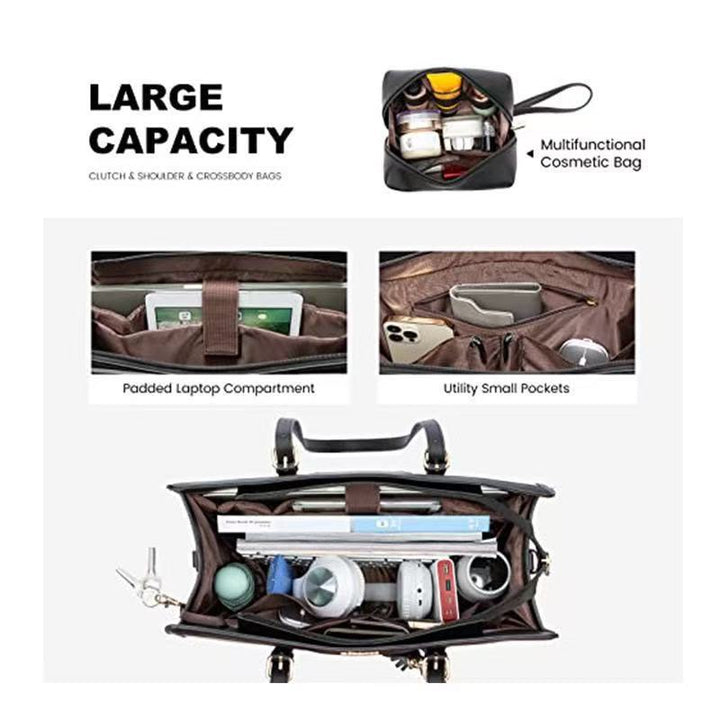 Elegant and Spacious Handbag with Removable Cosmetic Pouch Stornfield
