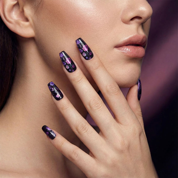 Artificial nails with floral pattern Stornfield