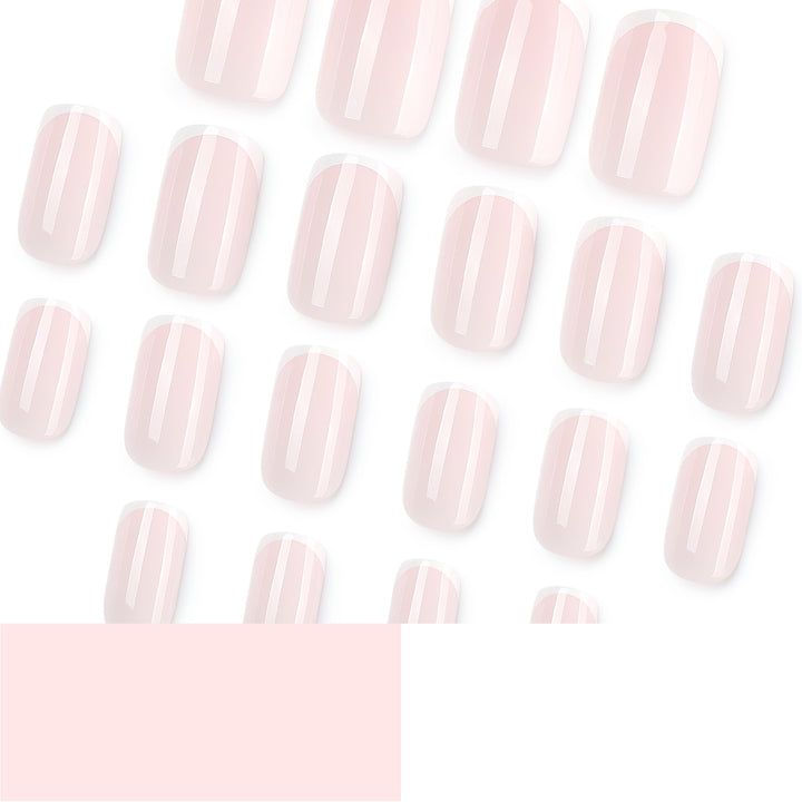 Classic nail extensions with elegant French tips Stornfield