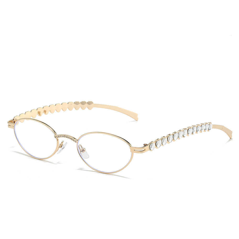 Elegant Rhinestone-Embellished Cat-Eye Glasses Stornfield