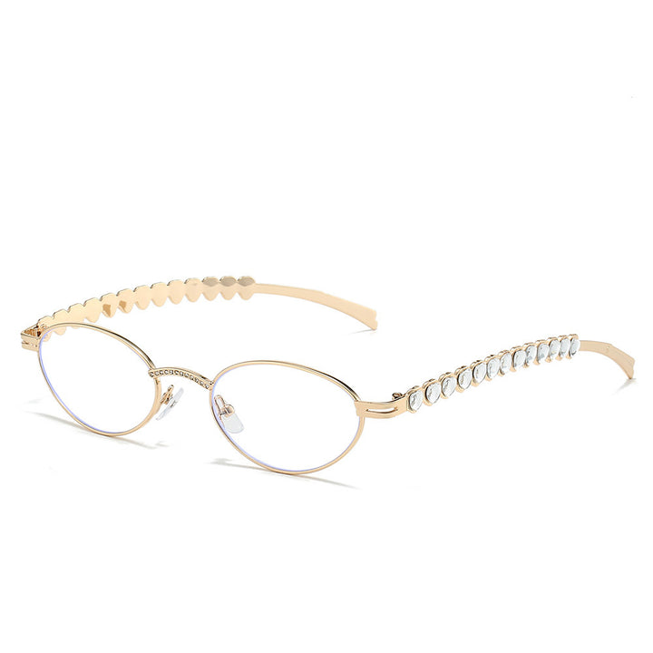 Elegant Rhinestone-Embellished Cat-Eye Glasses Stornfield