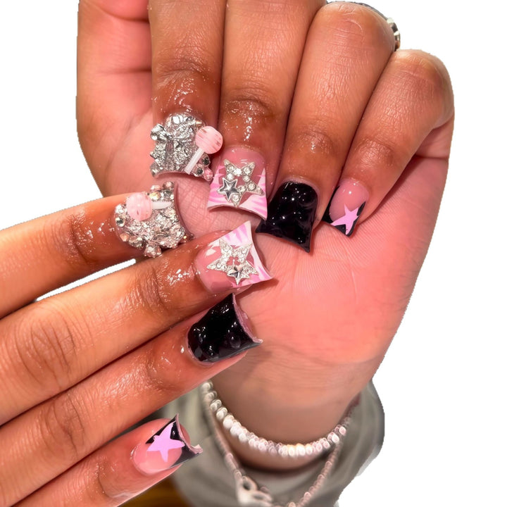 Glamorous Decorative Press-On Nail Art Stornfield