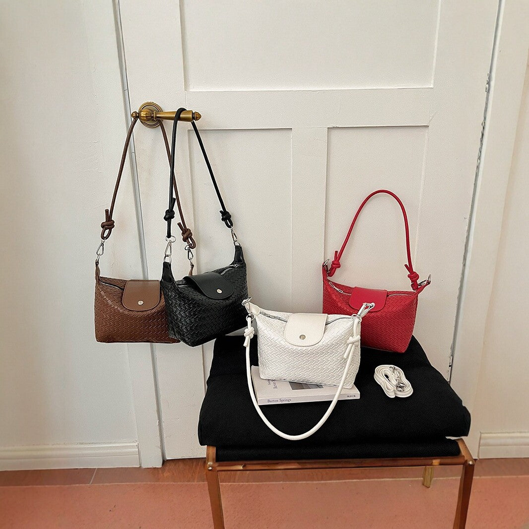 Textured Weave Crossbody Bag