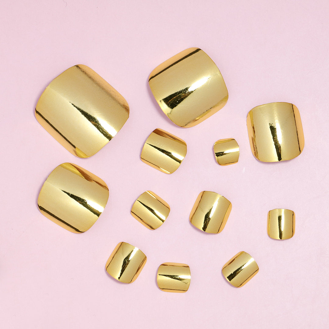 Premium Luxury Metallic Press-On Nail Set Stornfield