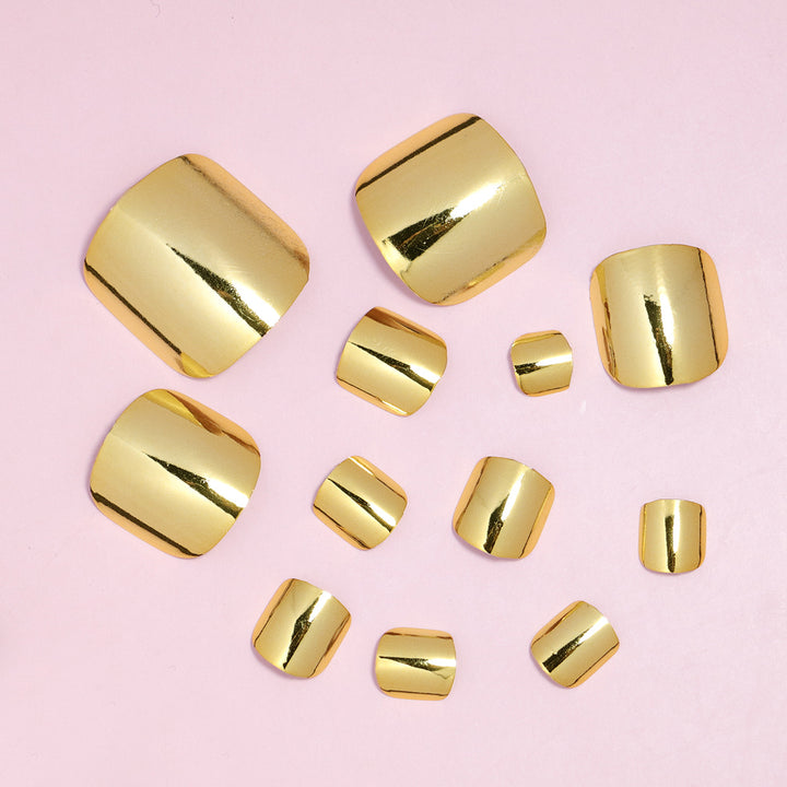Premium Luxury Metallic Press-On Nail Set Stornfield