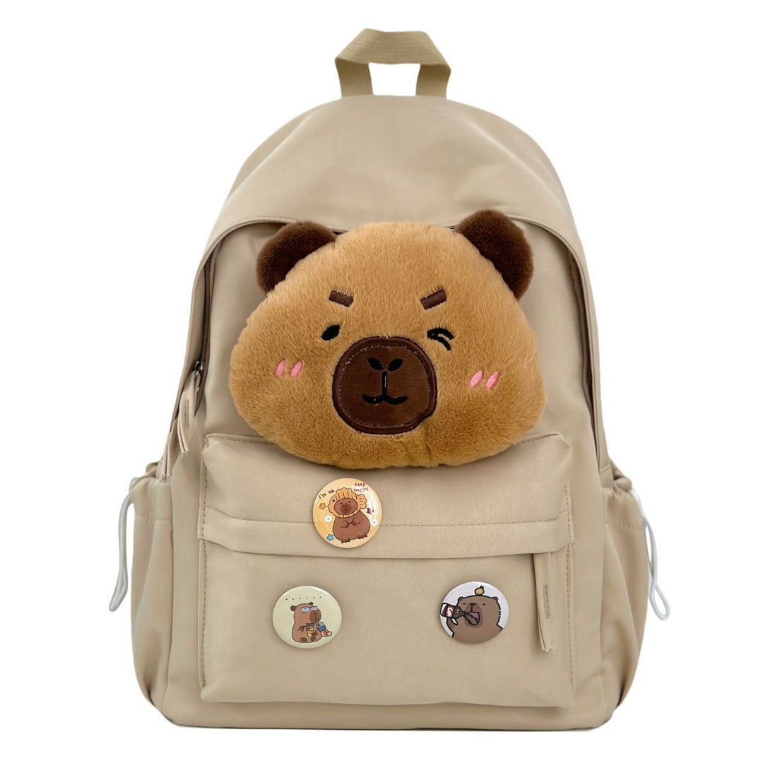 Backpack with Cozy Bear Design and Practical Compartments Stornfield
