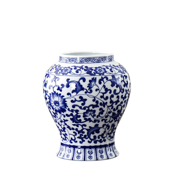 Floral Patterned Decorative Ceramic Jar Stornfeild
