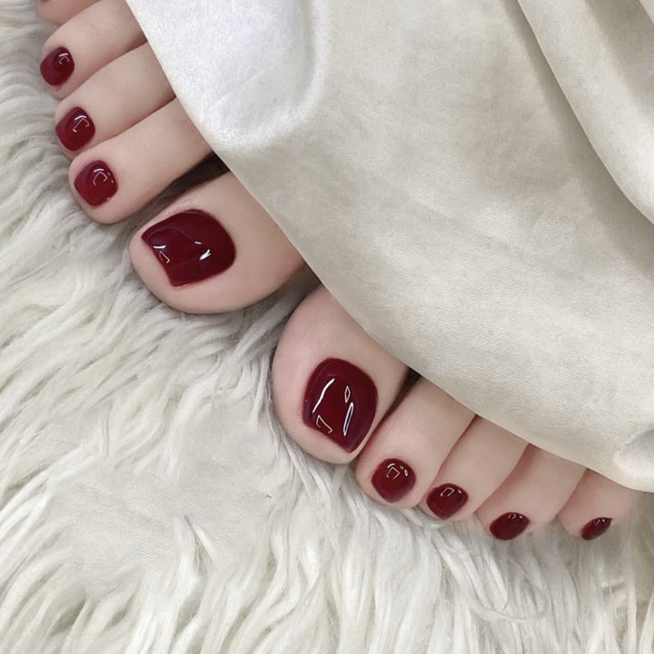 Glossy Gel Toe Nail Art Stornfield