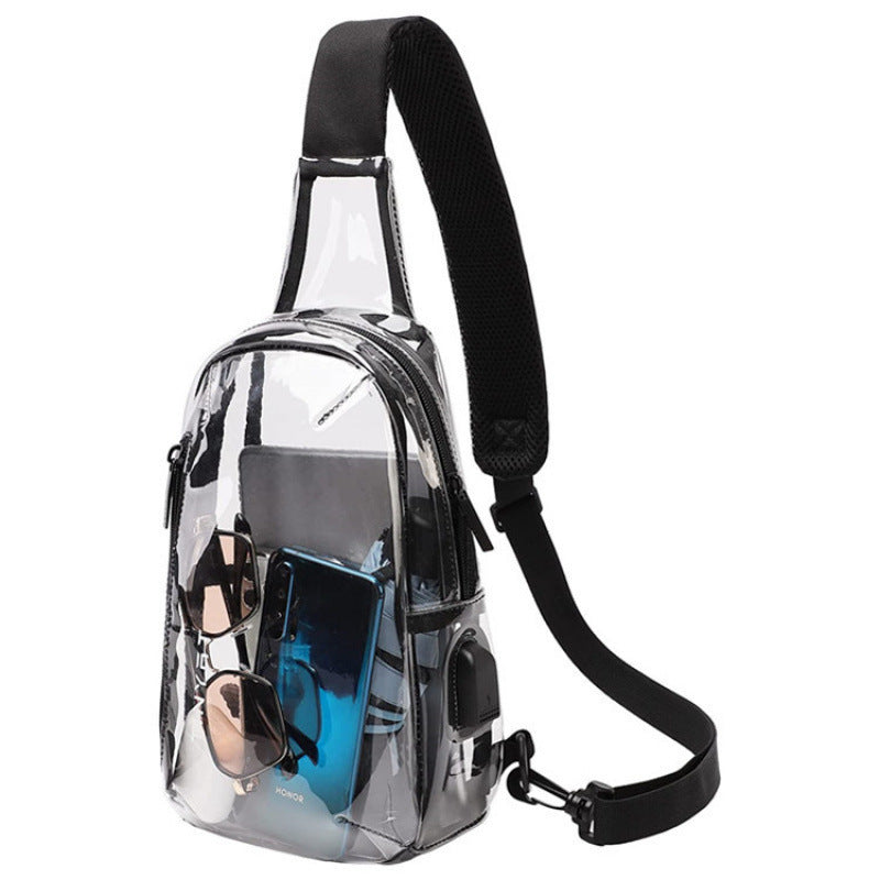 Transparent sling bag with practical multi-pocket design Stornfield