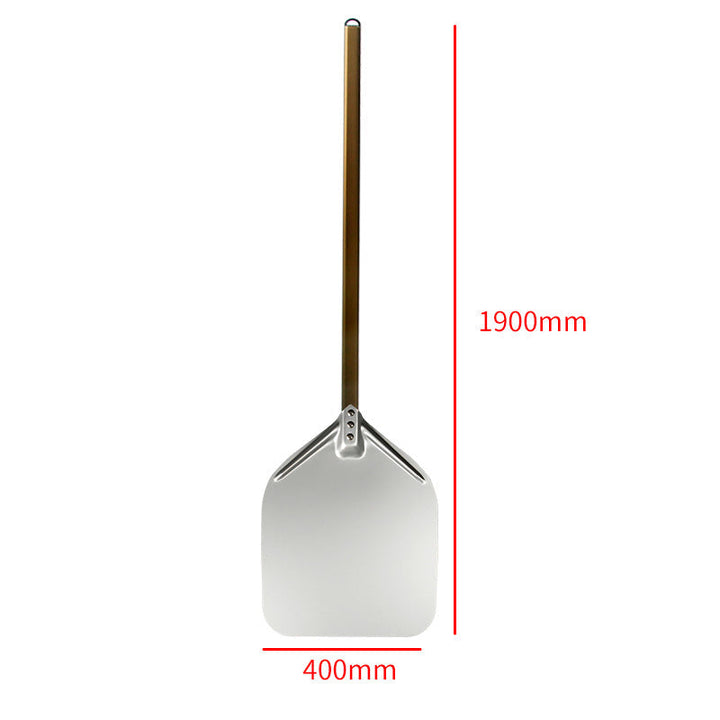 extra-long wooden handled aluminum pizza peel with flat square paddle Stornfield