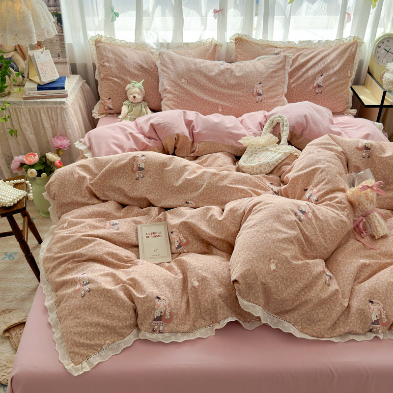 Cute Cartoon-Themed Duvet Cover Set