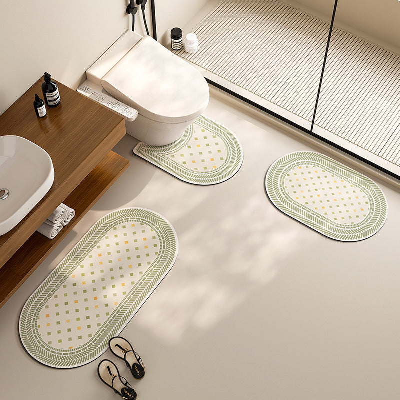 Vintage Mosaic Design Kitchen Mat Set