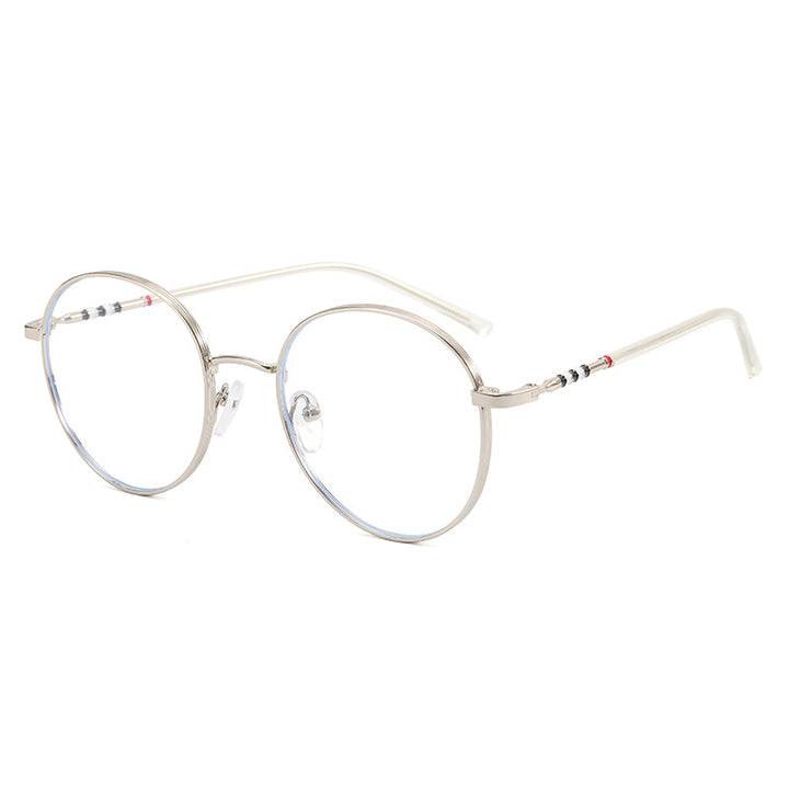 Ladies fashionable round sunglasses with elegant metal frame Stornfield