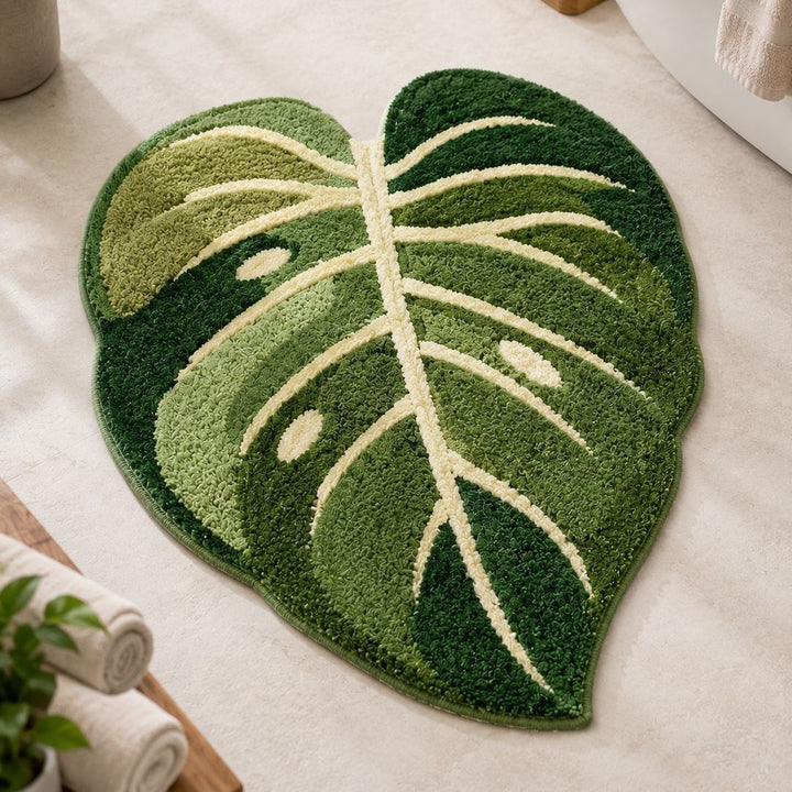 Leaf-Shaped Bathroom Mat
