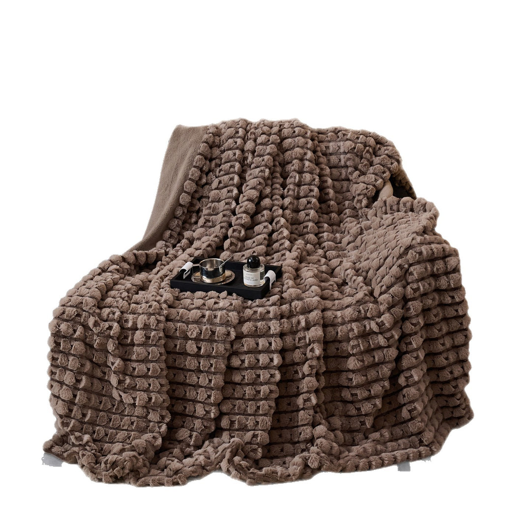 Plush Textured Throw Blanket