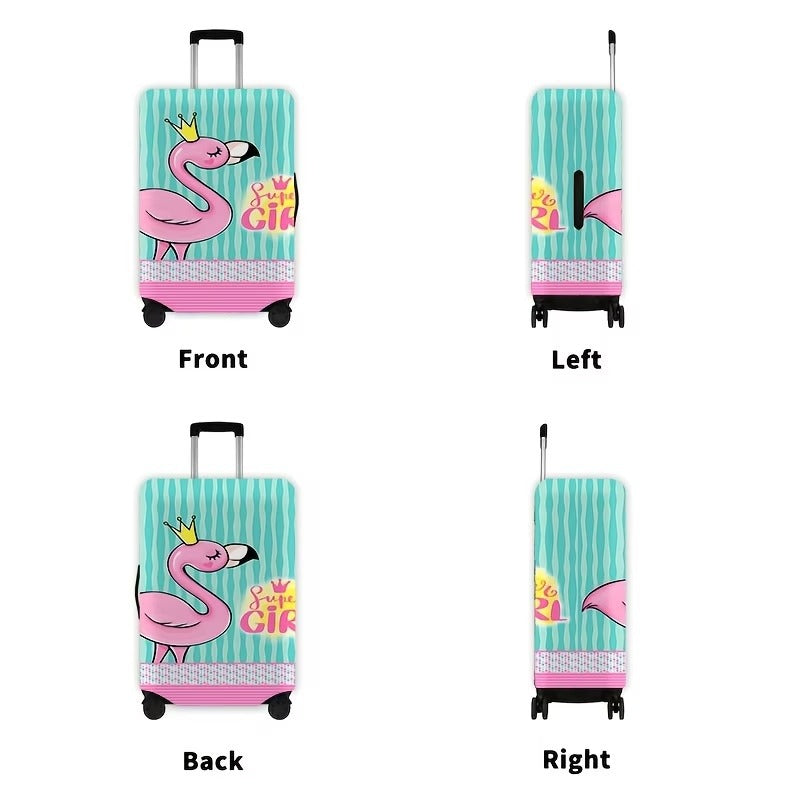 Women's nan elastic suitcase cover with flamingo print, stretch protective cover with zipper and non-slip interior attachment Stornfield