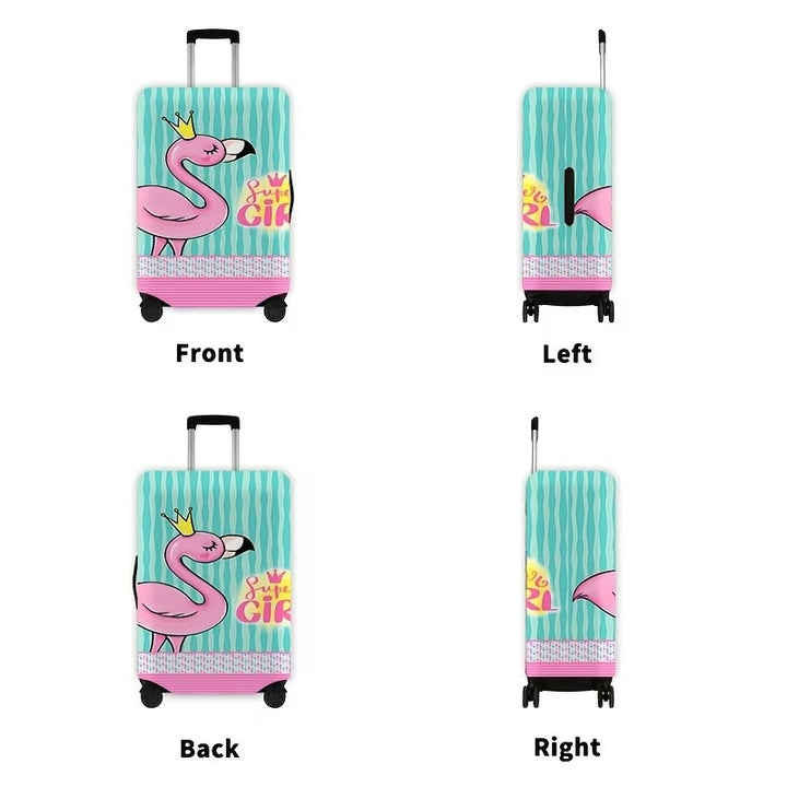 Women's nan elastic suitcase cover with flamingo print, stretch protective cover with zipper and non-slip interior attachment Stornfield