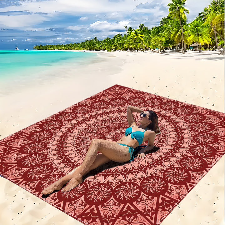 Mandala Design Beach Mat Stornfield