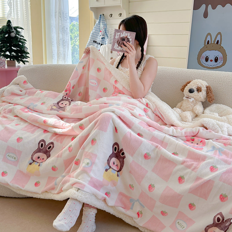 Cozy Cartoon-Themed Plush Blanket