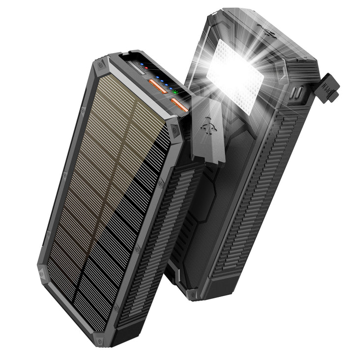 Solar Powerbank with Integrated Flashlight and Fast Charging Function Stornfield
