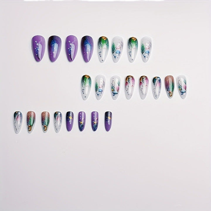 Artificial nails with maritime underwater motif Stornfield