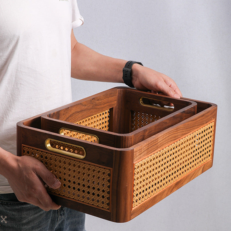 Artisan Handwoven Storage Crate Stornfield