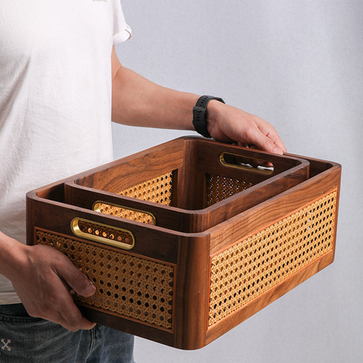 Artisan Handwoven Storage Crate Stornfield