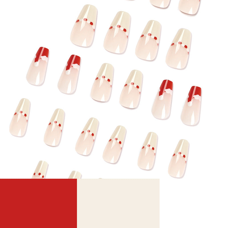 Artificial nail extensions with festive Christmas design Stornfield