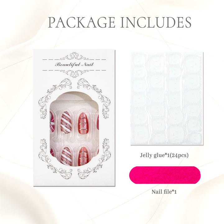 Festive Holiday Press-On Nail Set