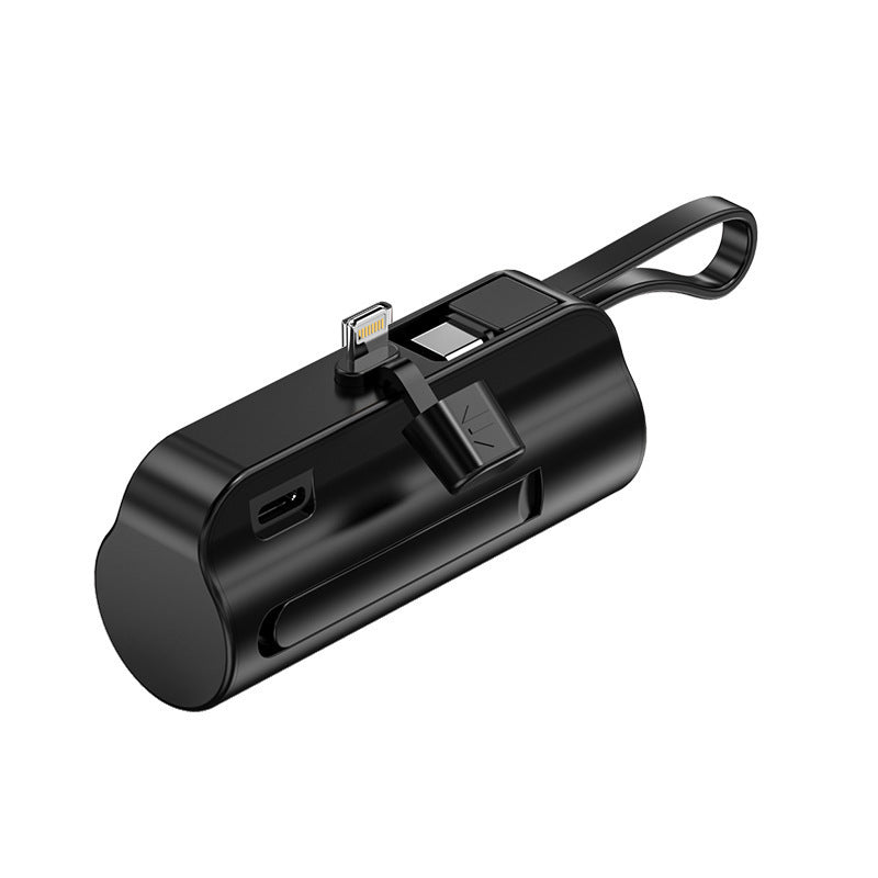 Portable charger with integrated charging cable and ergonomic design Stornfield