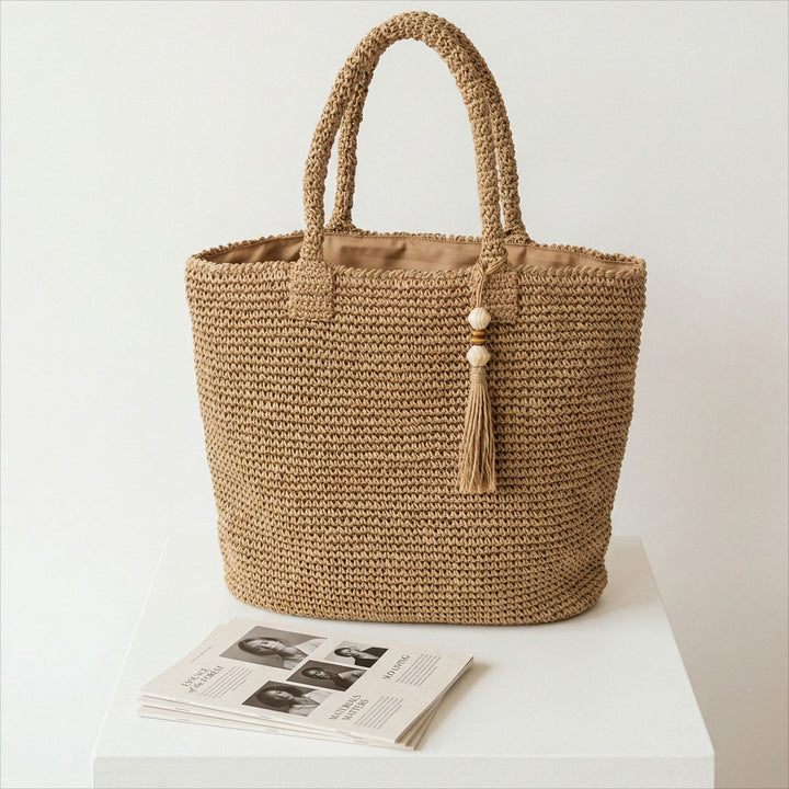 Braided natural material bag Stornfield