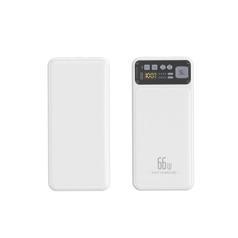 Power bank with integrated cable system and digital charging display Stornfield