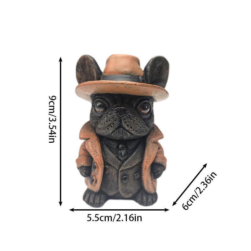 Decorative figure French Bulldog in suit Stornfield
