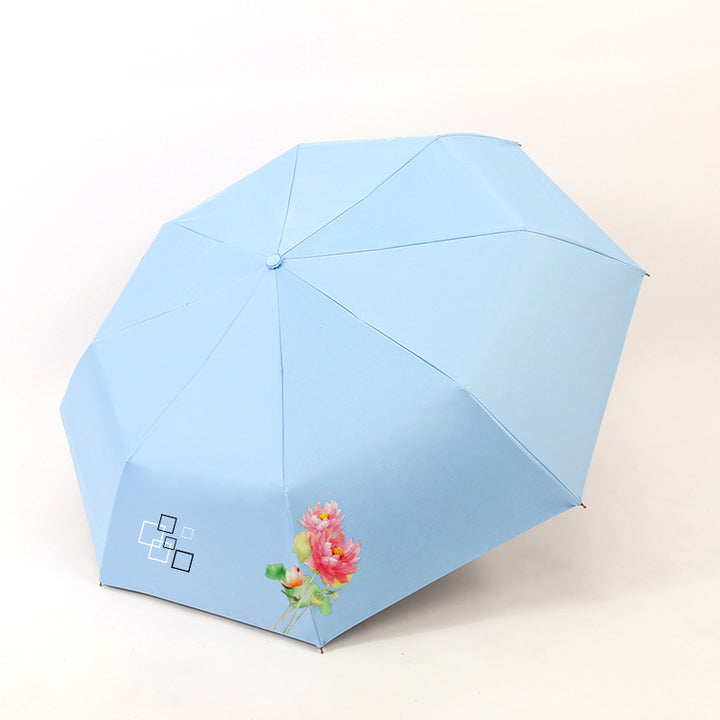 Women’s Folding Umbrella with Elegant Floral Design Stornfield